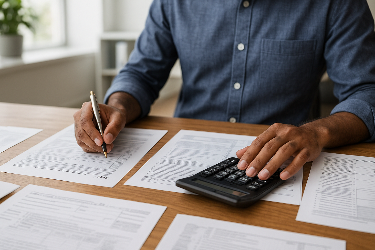 Professional accounting office images - Indian man and Black woman